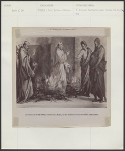 Firenze, Galleria degli Uffizi, Palazzo degli Uffizi, Andrea d'Agnolo, San Giovanni Gualberto assiste alla prova del fuoco a cui si sottopone un monaco del suo ordine