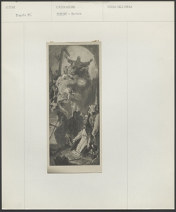 Bergamo, Accademia Carrara, Anonimo sec. XVIII, Martirio di san Clemente I e apparizione della Trinità