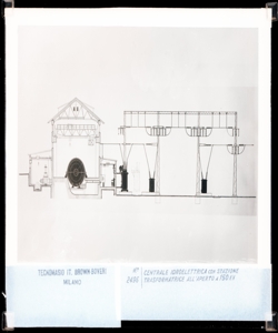 SUP-20580-0002496 centrale idroelettrica con stazione all'aperto (disegno)