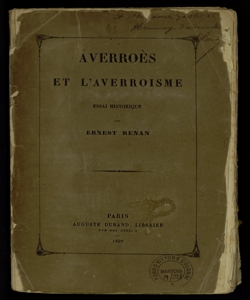 Averroes et l'averroisme : essai historique / par Ernest Renan