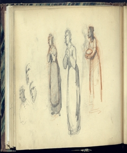 Schizzi di figurette femminili Bianchi, Mosè