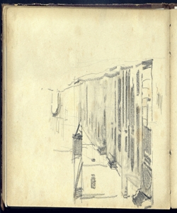 Strade con scorcio di case Bianchi, Mosè