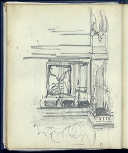 Particolare di una decorazione architettonica Bianchi, Mosè