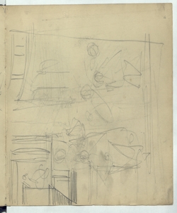 Abbozzo di figure in un interno Bianchi, Mosè