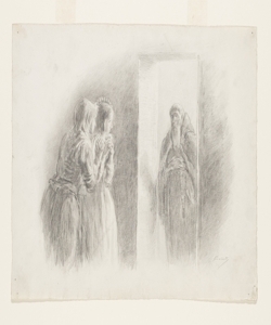 Illustrazione per i Promessi Sposi. Oh padre Cristoforo! Sia benedetto! Previati, Gaetano