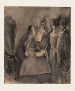 Illustrazione per i Promessi Sposi. Don Abbondio, vide confusamente, poi v Previati, Gaetano