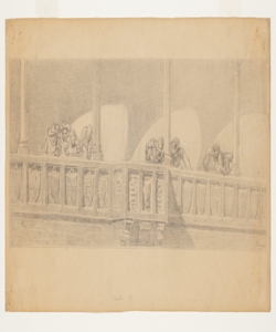 Illustrazione per i Promessi Sposi. La loggia degli Osi Previati, Gaetano