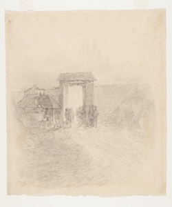 Illustrazione per i Promessi Sposi. C'era, proprio sul passo, un mucchio d Previati, Gaetano