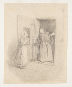 Illustrazione per i Promessi Sposi. Eh la mia donna! Lo sa il padre provin Previati, Gaetano