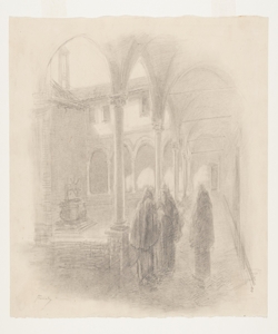 Illustrazione per i Promessi Sposi. (...) fa chiamar fra Cristoforo Previati, Gaetano