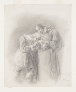 Illustrazione per i Promessi Sposi. (...) si copr¿ il viso con le mani, e Previati, Gaetano