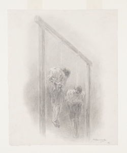 Illustrazione per i Promessi Sposi. Impiccati come capi del tumulto Previati, Gaetano