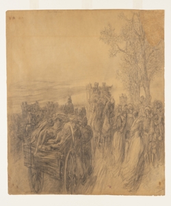 Illustrazione per i Promessi Sposi. Scena del cimitero Previati, Gaetano