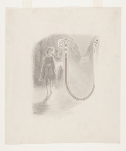 Illustrazione per i Promessi Sposi. Lettera U - Una notte... tornava don R Previati, Gaetano