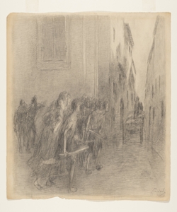 Illustrazione per i Promessi Sposi. (...) dagli! dagli! all'untore! Previati, Gaetano