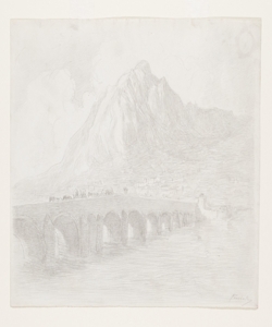 Illustrazione per i Promessi Sposi. (...) passa il ponte Previati, Gaetano
