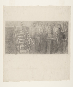 Illustrazione per i Promessi Sposi. Folla che assiste al supplizio di Gian Previati, Gaetano