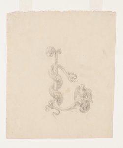 Illustrazione per i Promessi Sposi. Lettera L - Il serpente e la colomba Previati, Gaetano