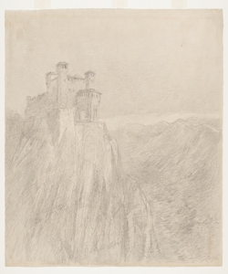 Illustrazione per i Promessi Sposi. Castello dell'Innominato Previati, Gaetano
