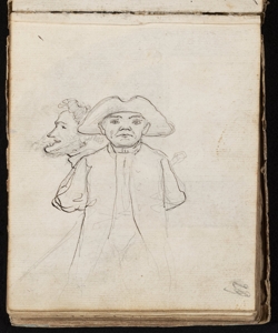 Due caricature maschili Macinata, Giuseppe