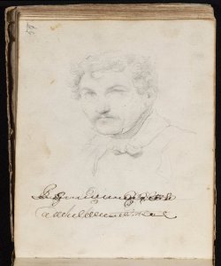Ritratto di uomo, testa di fronte Macinata, Giuseppe