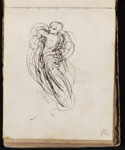 Schizzo di una figuretta femminile Macinata, Giuseppe