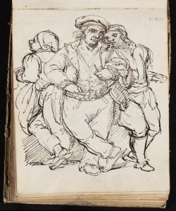 Gruppo di tre figure maschili Macinata, Giuseppe