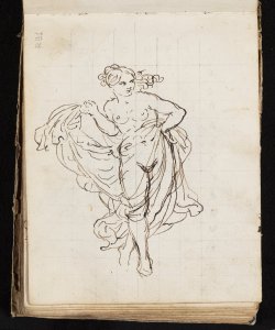 Figura femminile col petto scoperto Macinata, Giuseppe