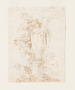 Statua muliebre classica in un giardino romantico Bonomini, Paolo Vincenzo