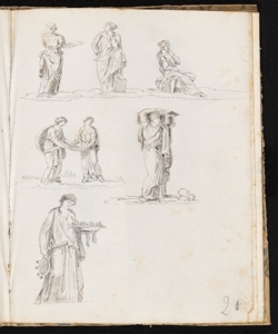 Figurette femminili varie in vesti classiche Ronzoni, Pietro