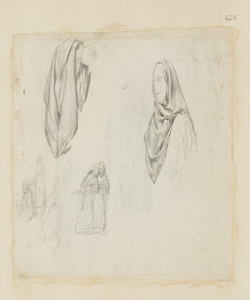 Studi per panneggi, donna e altre figure Durini, Alessandro