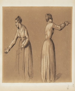 Due studi di figura femminile Durini, Alessandro