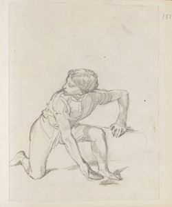 Studio di figura maschile accovacciata Durini, Alessandro
