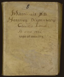 ms. XXI.B.69 - Matriculae venerabilis collegii dominorum notariorum Laudae, volume 8