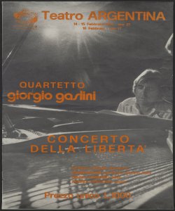 Concerto della libertà quartetto Giorgio Gaslini