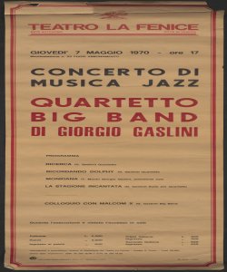 Concerto di musica jazz : Quartetto Big Band di Giorgio Gaslini