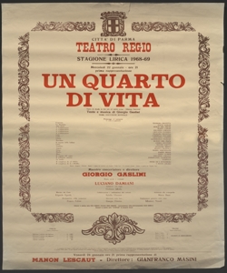 Un quarto di vita : opera da strada in due atti ed undici scene