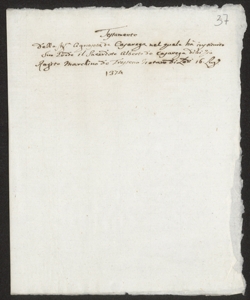 S. 012, perg. 0037 (Instrumentum testamenti, 1374 luglio 16)