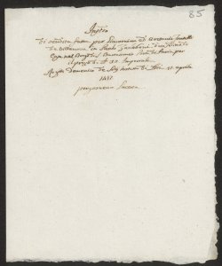 S. 012, perg. 0085 (Instrumentum venditionis, 1417 aprile 27)