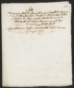 S. 012, perg. 0108 (Instrumentum renunciationis, 1434 maggio 13)