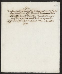 S. 012, perg. 0123 (Instrumentum ficti, 1443 dicembre 30)
