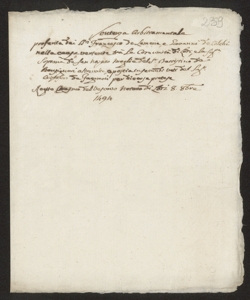 S. 012, perg. 0239 (Instrumentum sententiae, 1494 ottobre 8)