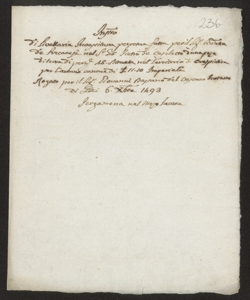 S. 012, perg. 0236 (Instrumentum ficti, 1493 dicembre 6)