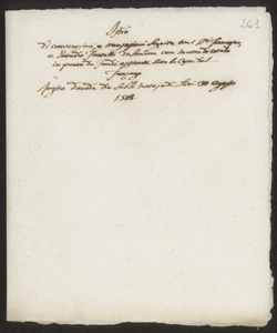 S. 012, perg. 0261 (Instrumentum transationis et conventionis, 1508 agosto 30)