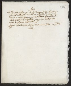 S. 012, perg. 0287 (Instrumentum donationis, 1530 novembre 10)