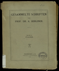 1: Italien / von A. Berliner