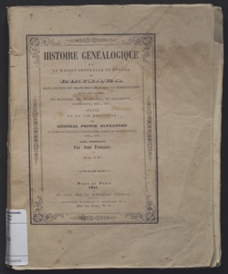 Notice historique et généalogique sur la famille impériale et royale des princes de Gonzaga, ou Documents pour servir à l'histoire de l'Italie / par Aimé Ferraris