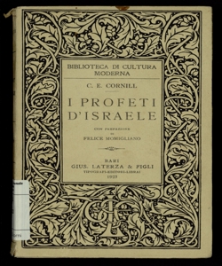 I profeti d'Israele / Carlo Enrico Cornill ; traduzione di Dante Lattes e Mose Beilinson