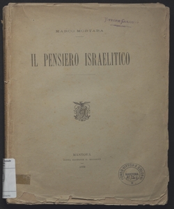 Il pensiero israelitico : studio / di Marco Mortara