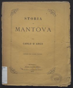  Studi intorno al municipio di Mantova dall'origine di questa fino all'anno 1863 ai quali fanno seguito documenti inediti e rari / per Carlo D'Arco - V. 7